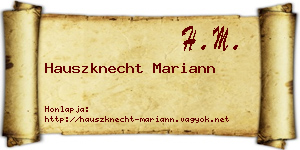 Hauszknecht Mariann névjegykártya