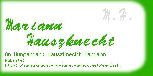 mariann hauszknecht business card